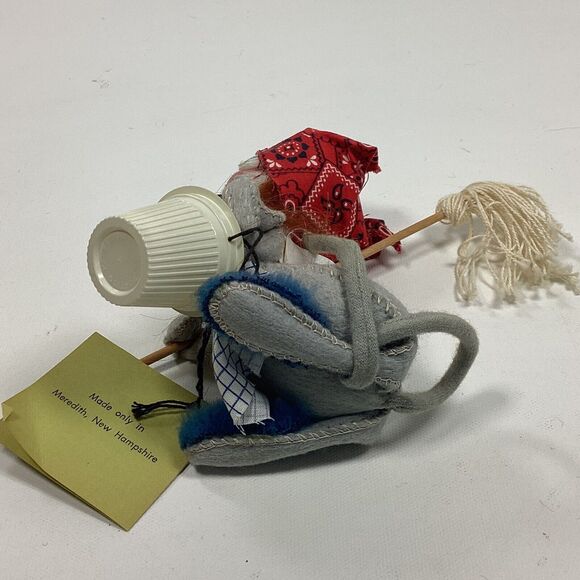 Vtg Annalee Mouse Cleaning Day Housekeeper Mop Bucket Apron 1972 Tag Mobilitee - Picture 6 of 12